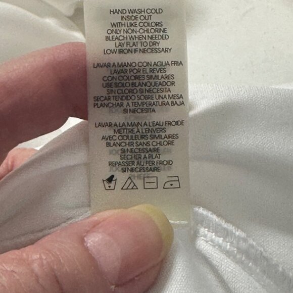 Calvin Klein Womens White Sleeveless Blouse 1X Lined Layered Flowy Feminine - Picture 6 of 11